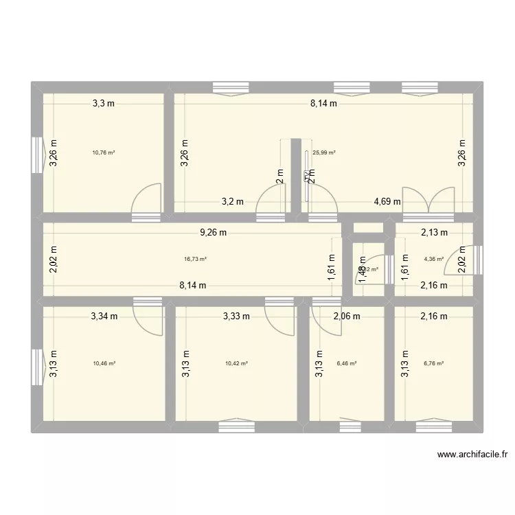 maison v2. Plan de 9  et 93 m²