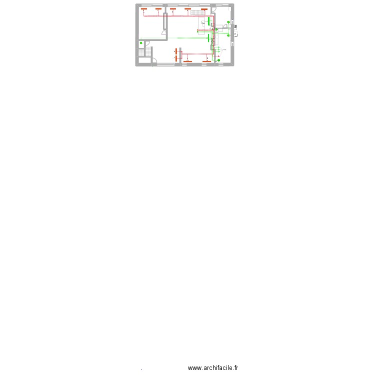 SOHIER 38 RDC ventilation. Plan de 7 pièces et 195 m2