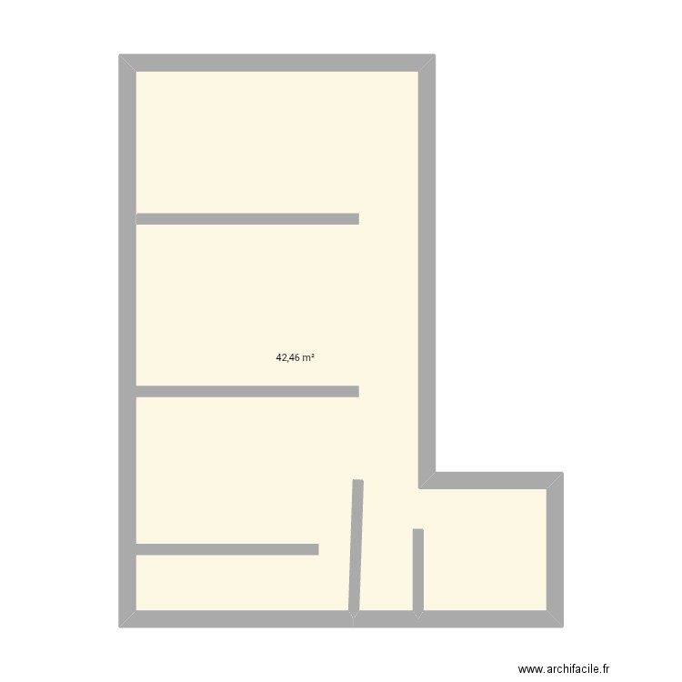ramzi. Plan de 1 pièce et 42 m2