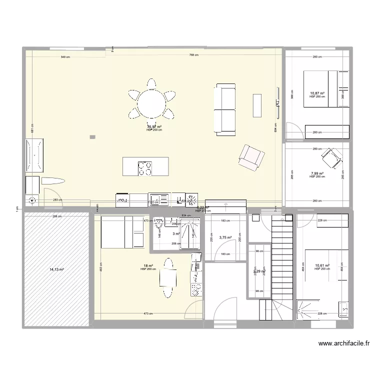 MONTCHAT RDC LOFT. Plan de 