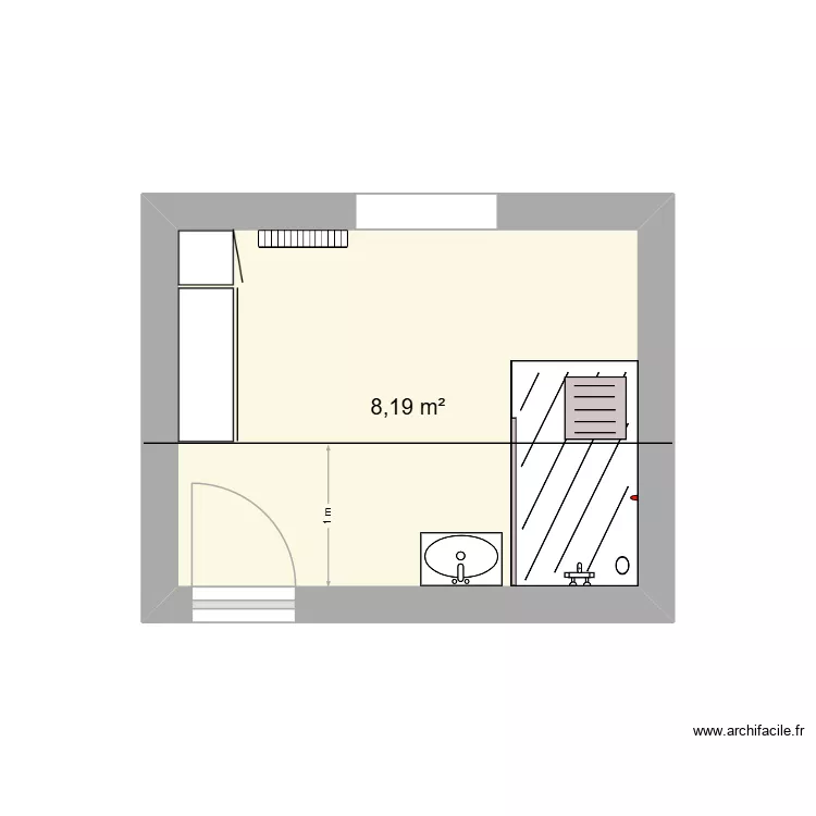 LOUSQUI. Plan de 1 et 8 m² LOUSQUI. Plan de 1 et 8 m²