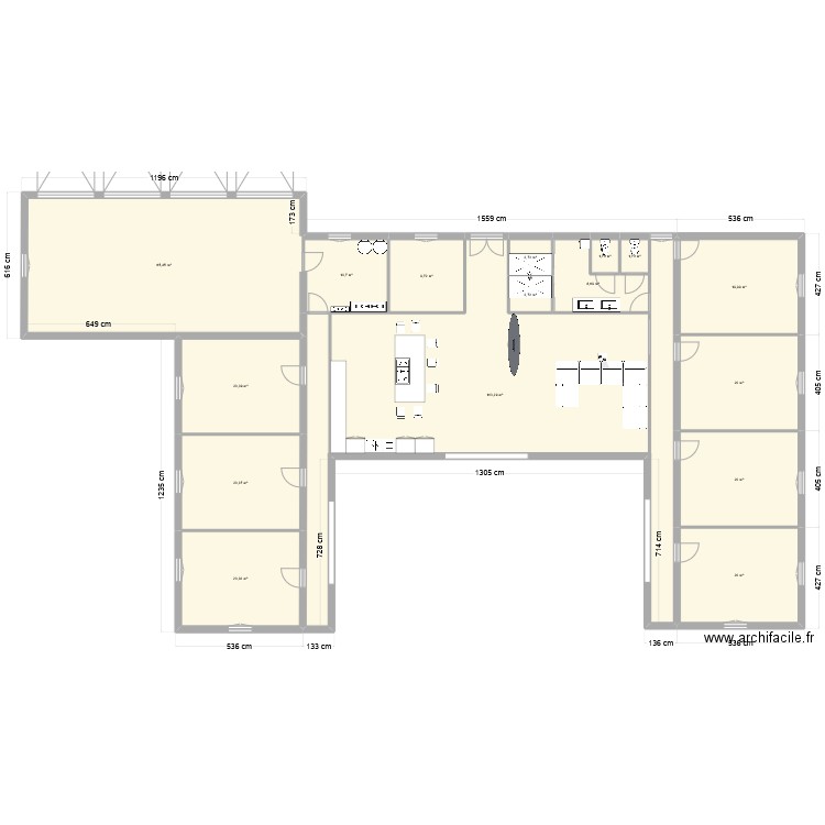 plans test maison. Plan de 16 pièces et 357 m2