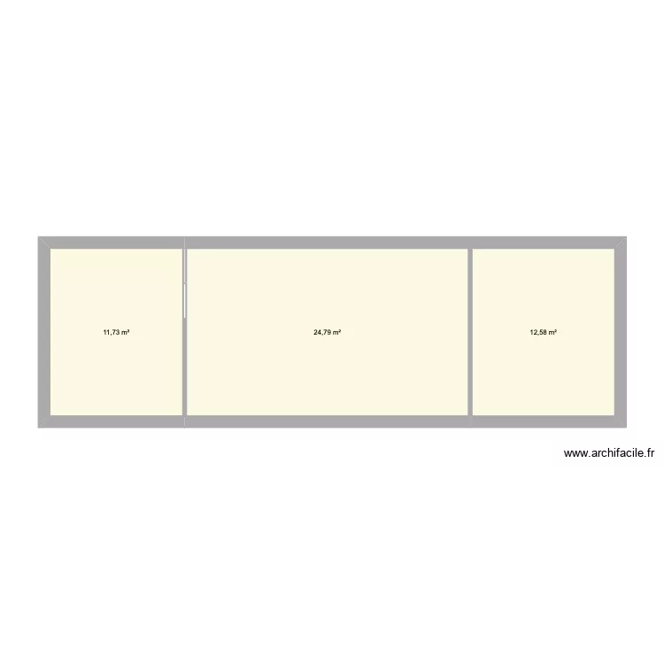 Plan maison 2. Plan de 3  et 49 m²