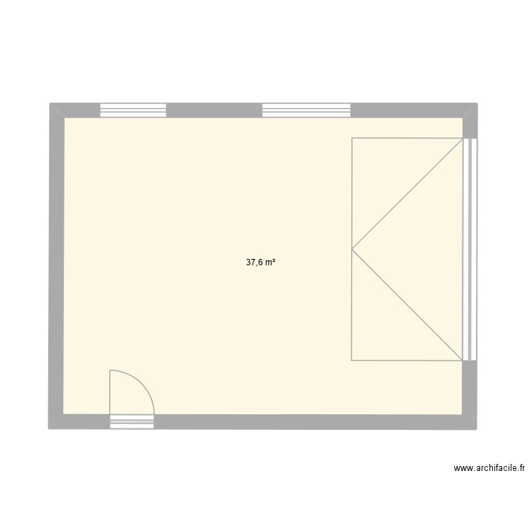 MAISON ST JEAN DE VERGES. Plan de 1 pièce et 38 m2