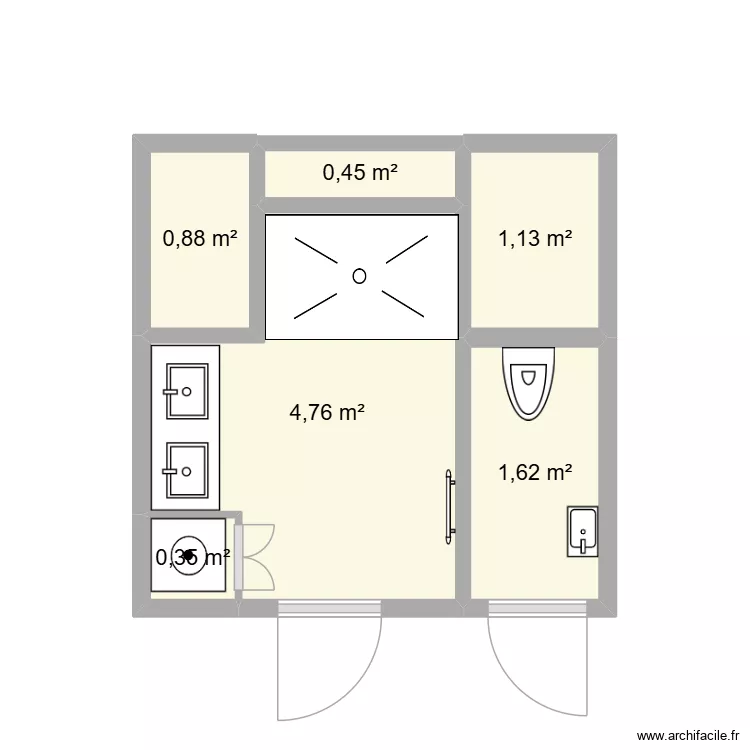 PLAN PROVISOIRE PHEFFER USA. Plan de 6  et 9 m²