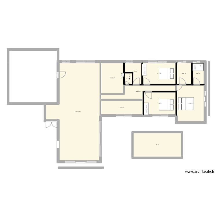 nolay 2026 V2. Plan de 12 pièces et 164 m2
