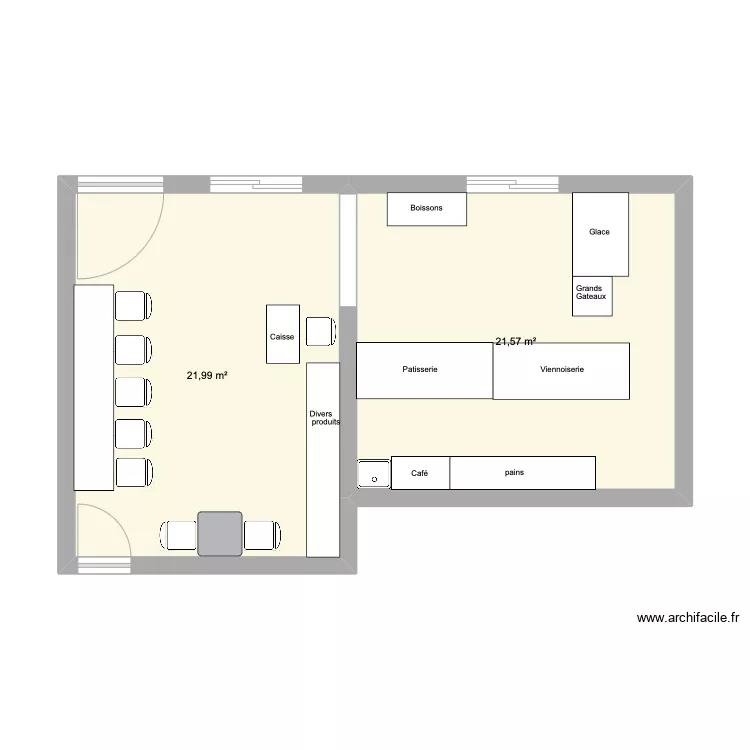 Patisserie 1. Plan de 