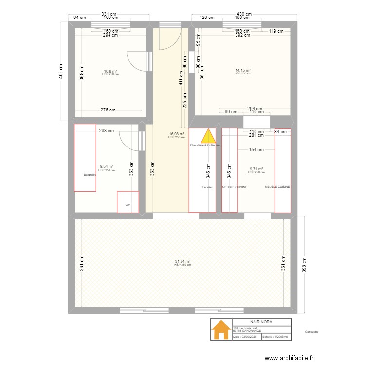 Plan Nora calepinage. Plan de 0 pièce et 0 m2