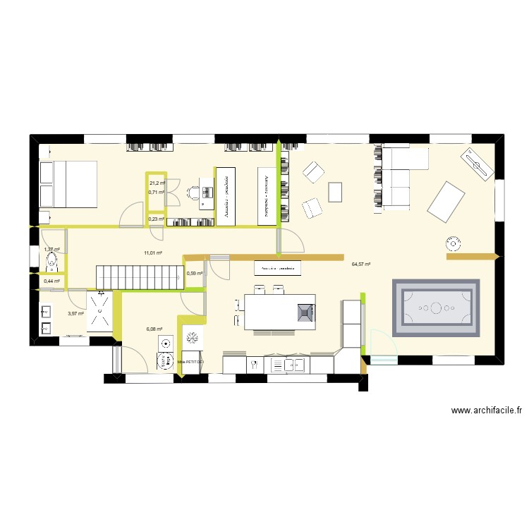 IDEE 4. Plan de 10 pièces et 110 m2