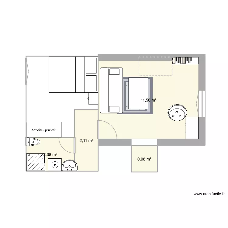 Saint Maur. Plan de 4  et 17 m²