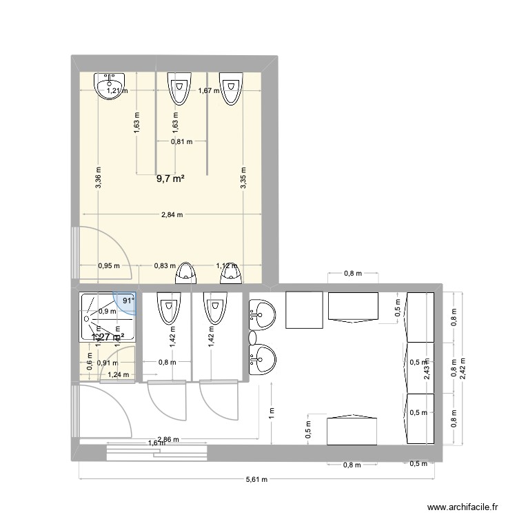WC FEMMES ARMEN. Plan de 0 pièce et 0 m2