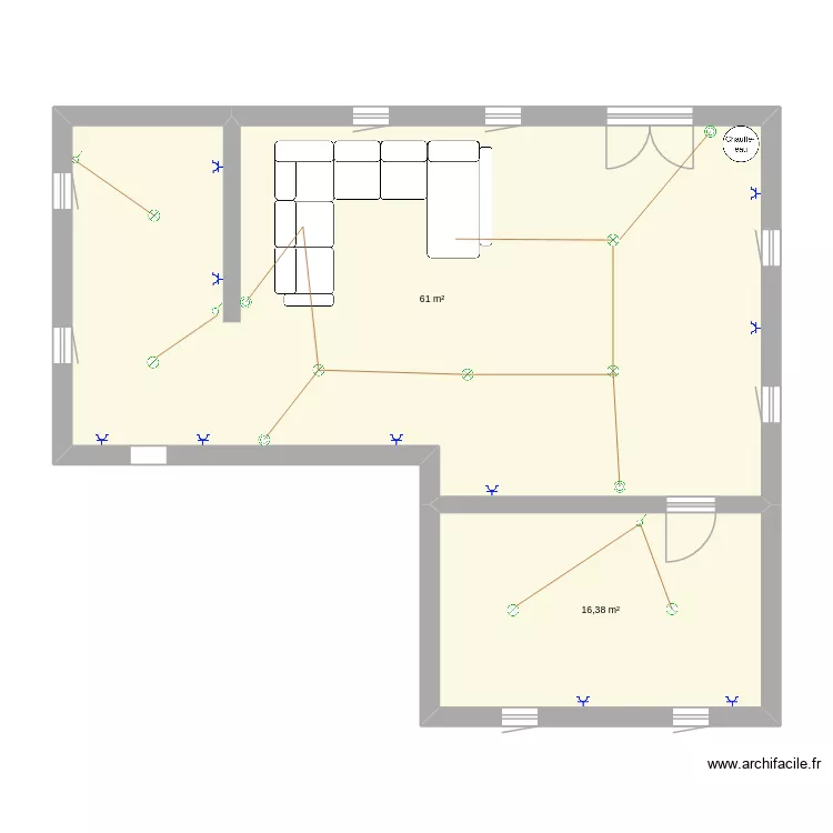 plan projet aaron art a. Plan de 2  et 77 m²
