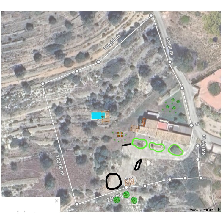 Bal Lau 4a Exteriores. Plan de 1 pièce et 4 m2