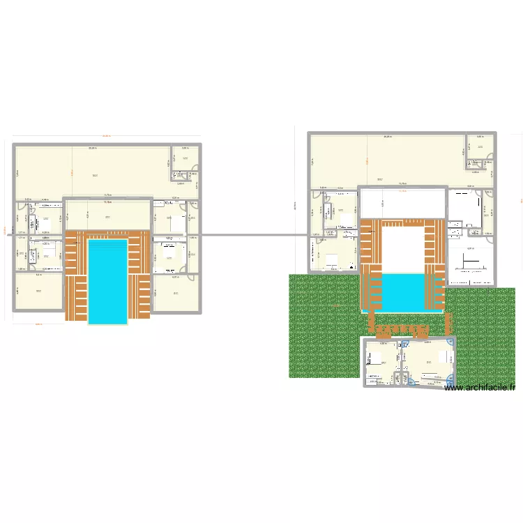 plan2. Plan de 23  et 685 m²