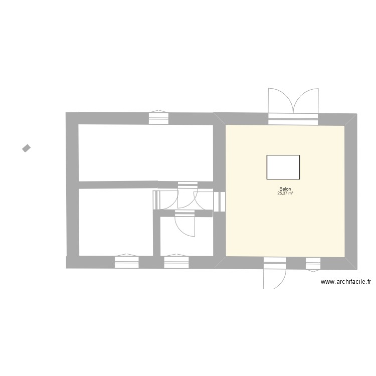 Maison de la Patauderie. Plan de 1 pièce et 25 m2