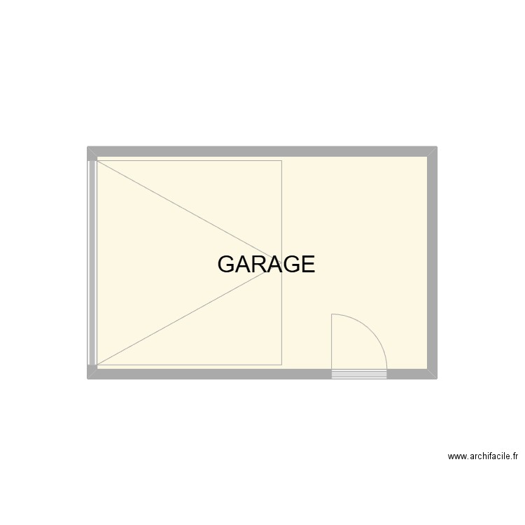 GARAGE APPART ETAGE 1. Plan de 1 pièce et 8 m2