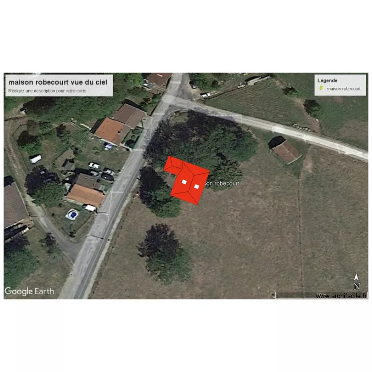 photomontage des toiture Rob&eacute;court. Plan de 