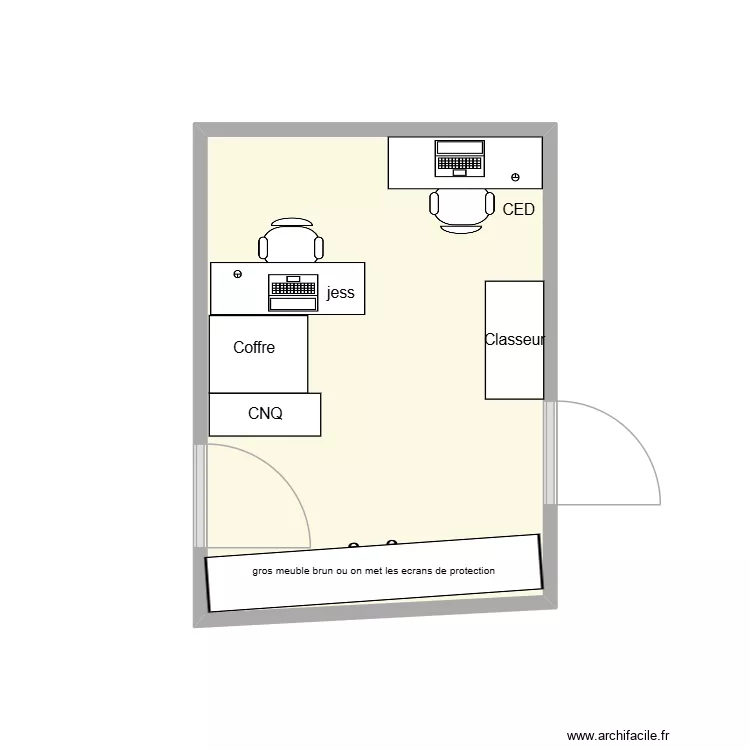 fhgfhg. Plan de 1 pièce et 9 m²