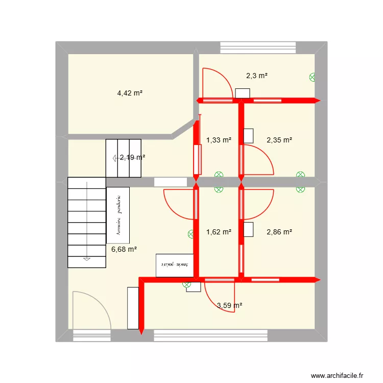 Maison 2 chat 1. Plan de 