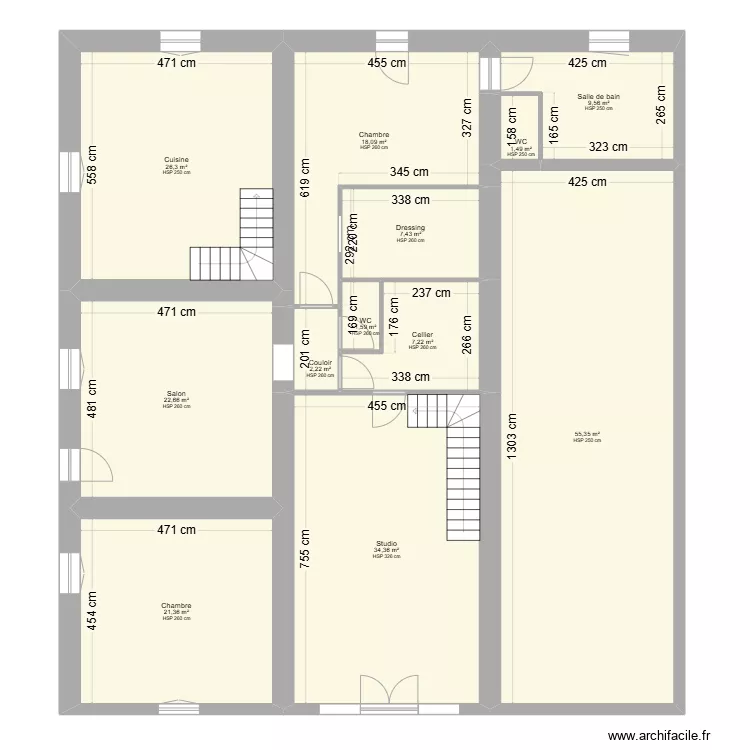 QUILES Appart RDC. Plan de 