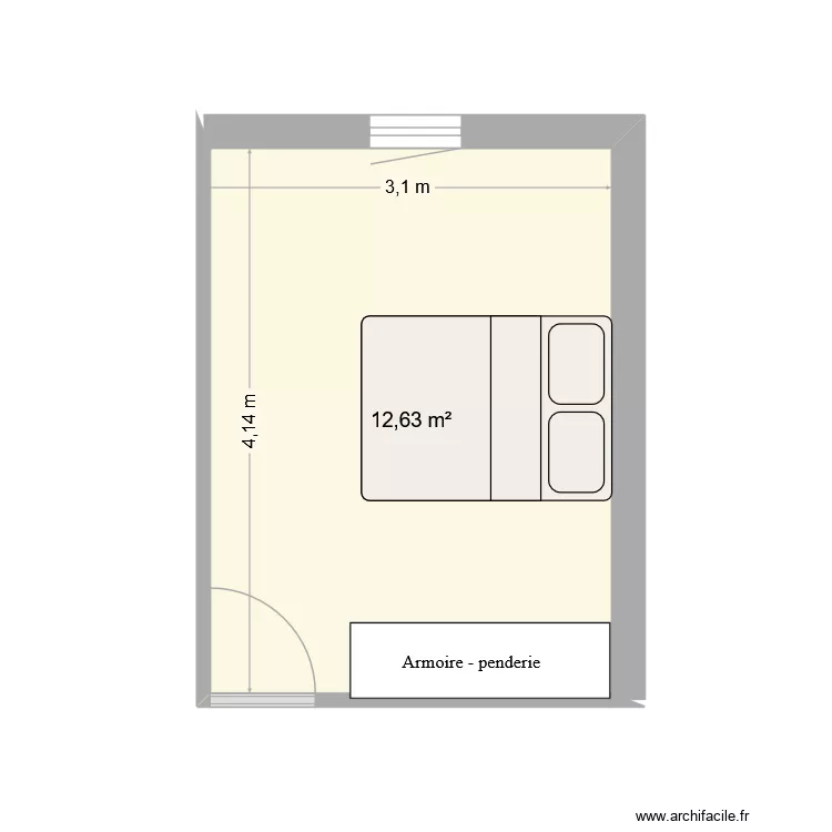 chambre 2. Plan de 1 et 13 m² chambre 2. Plan de 1 et 13 m²