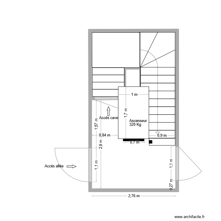 6 Gustave NADAUD implantation. Plan de 