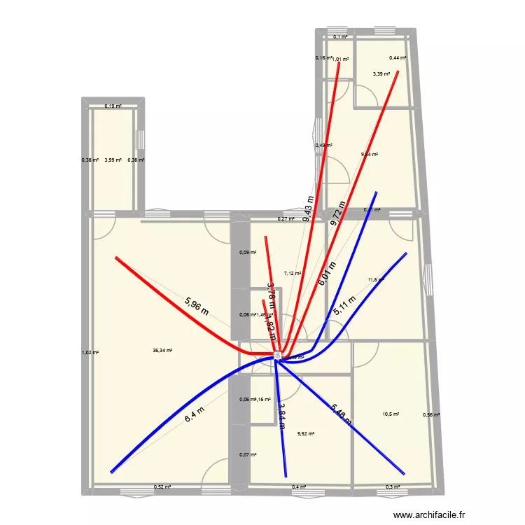 plan VMC  cognac. Plan de 30  et 105 m²