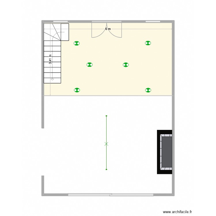 ezfzef. Plan de 1 pièce et 20 m2