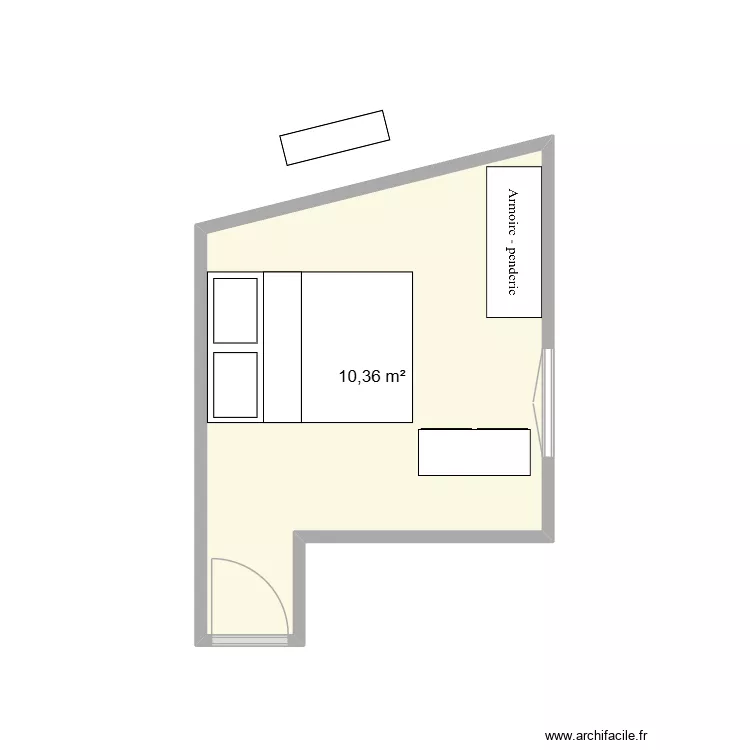 Chambre S. Plan de 1 et 10 m² Chambre S. Plan de 1 et 10 m²