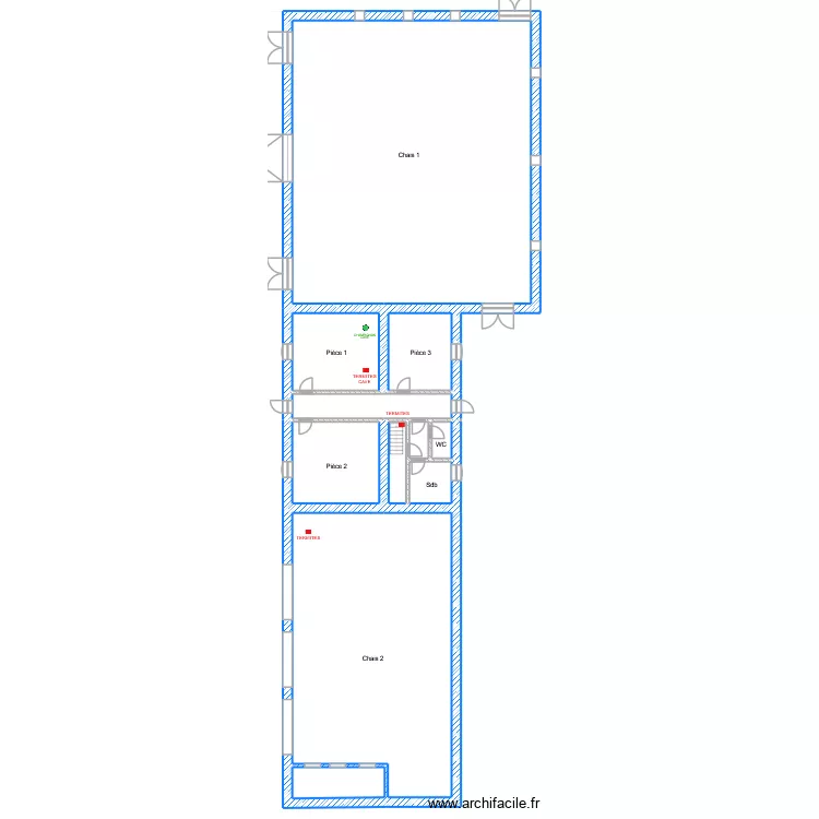 O\'CONNOR plan R+1. Plan de 11  et 565 m²