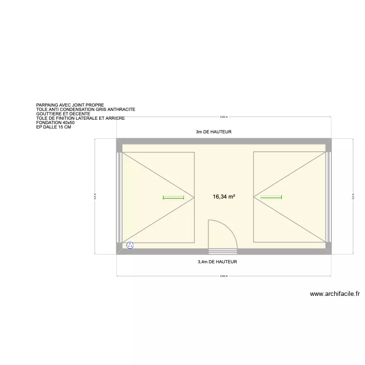 garage Balinghem. Plan de 1 et 16 m² garage Balinghem. Plan de 1 et 16 m²