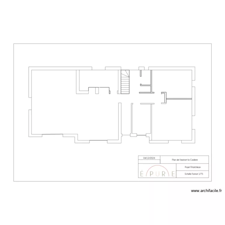 LA CADIERE CALLEPINAGE A L ECHELLE. Plan de 