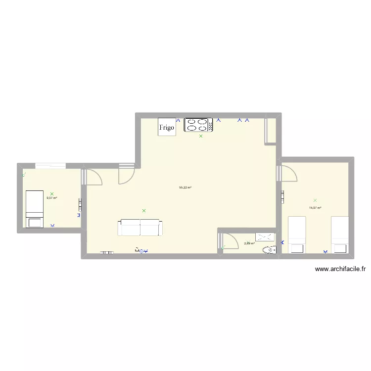ZEGI. Plan de 4  et 83 m²