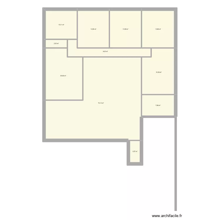 maison plein pied. Plan de 
