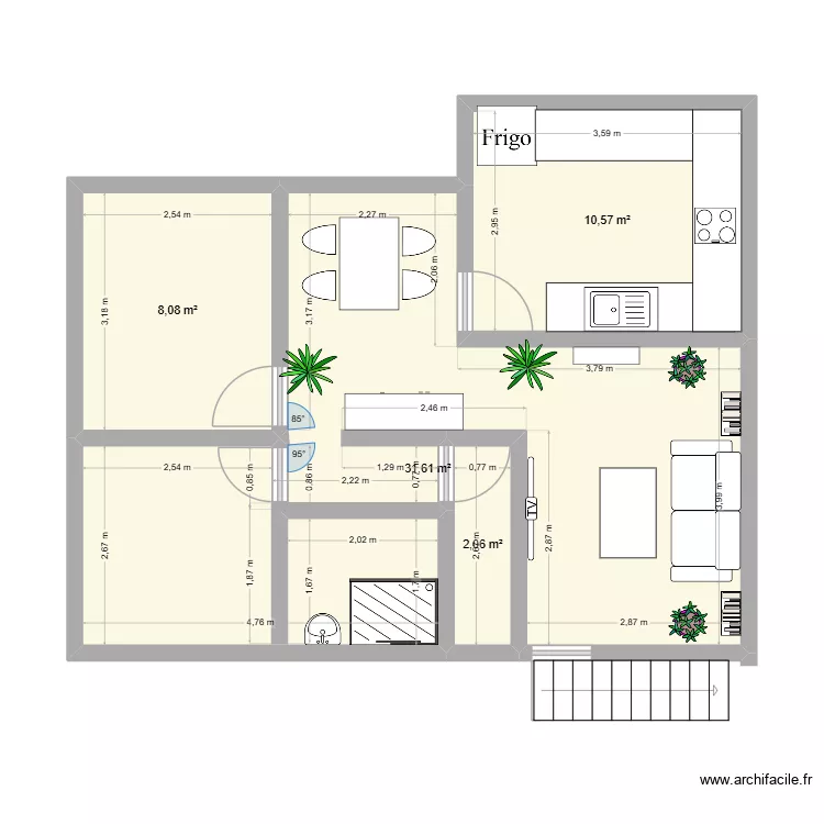 plan1. Plan de 4 et 52 m² plan1. Plan de 4 et 52 m²