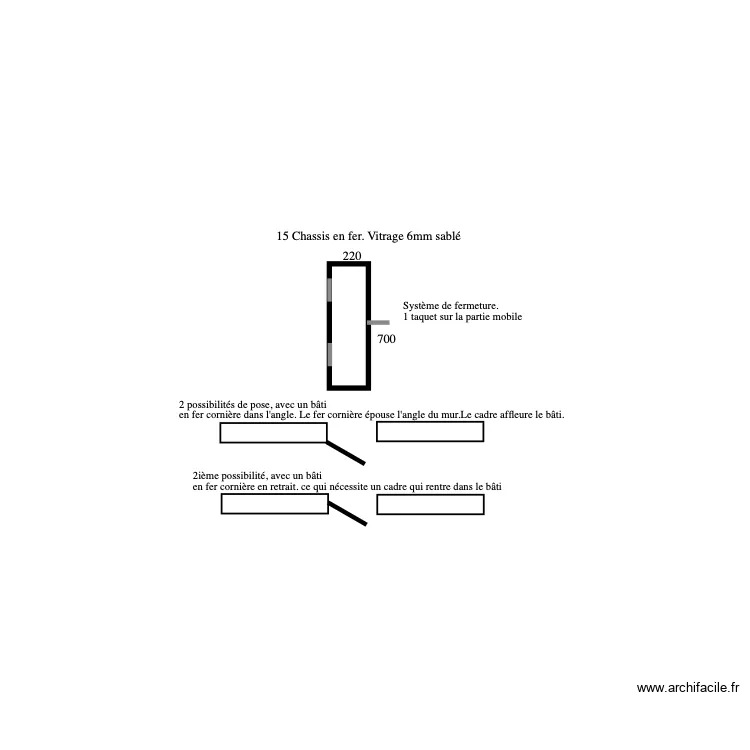 Fen&ecirc;tre fer. Spa. Plan de 