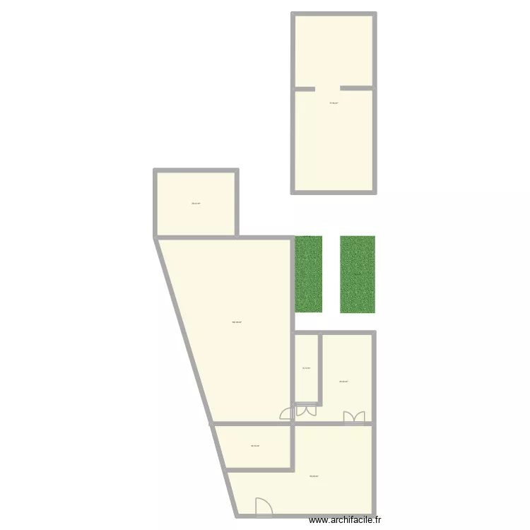 Boucherie Senonchoise. Plan de 7  et 301 m²
