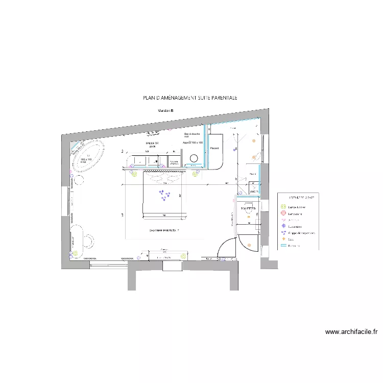 Pillard - chambre 2. Plan de Pillard - chambre 2. Plan de