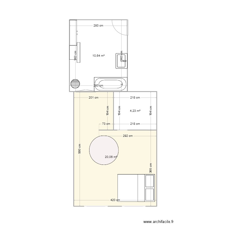 ancienne sdb. Plan de 0 pièce et 0 m2