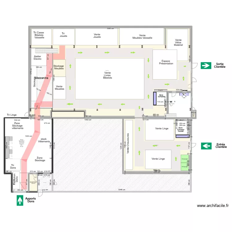 Implant avec MEZZANINE 19/01/2025. Plan de 
