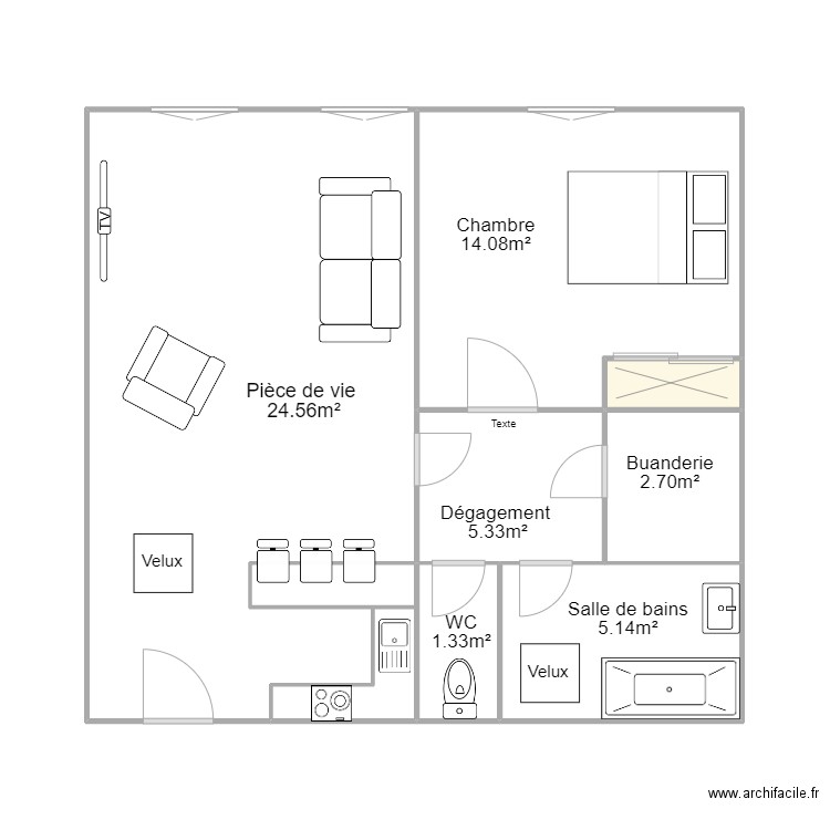 Bondoux. Plan de 0 pièce et 0 m2
