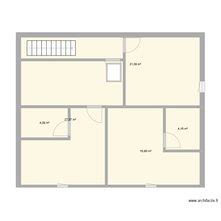 ETAGE 3 BEAUMONT. Plan de 5 pièces et 73 m2