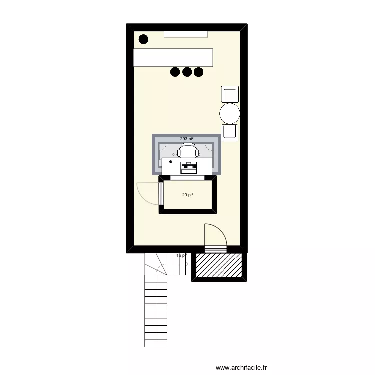 Studio quebec. Plan de 