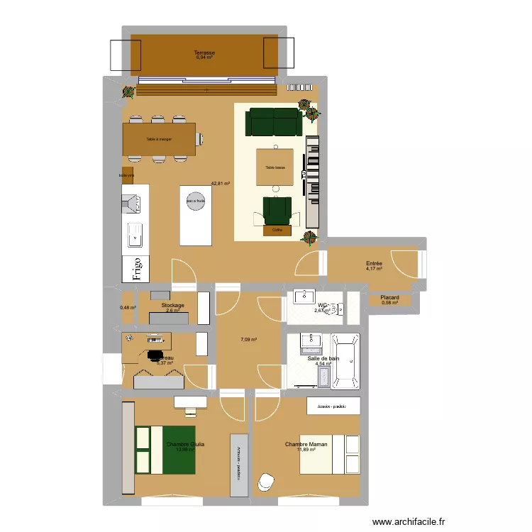 Giulia apartement. Plan de 