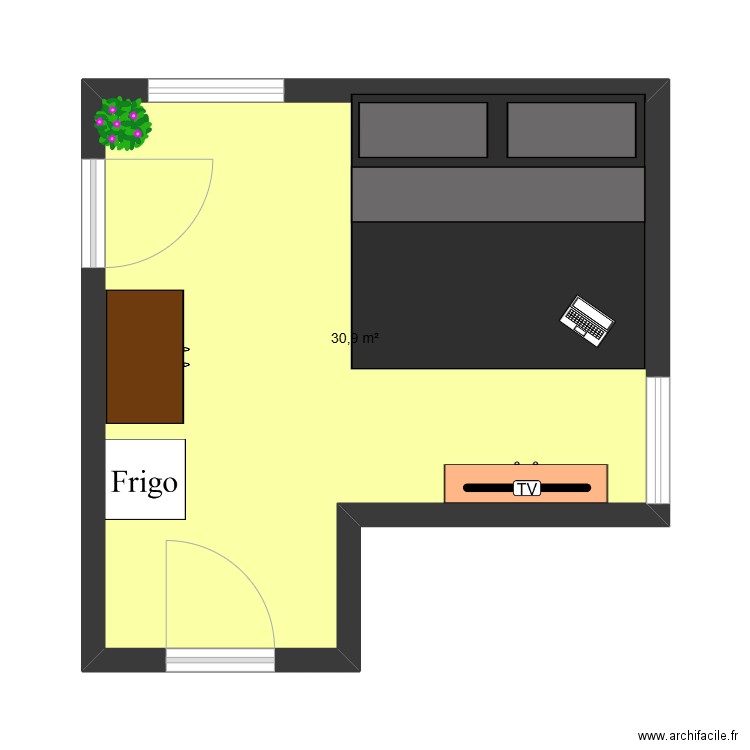 ma chambre. Plan de 0 pièce et 0 m2