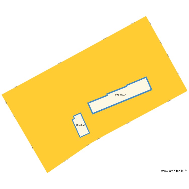 LONGERE 1. Plan de 2 pièces et 356 m2