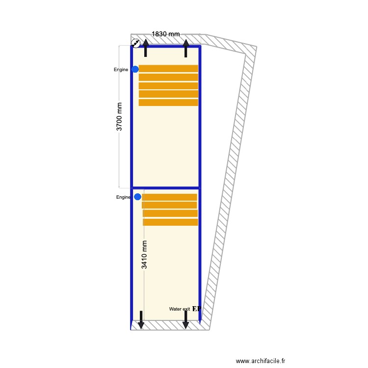 James Jones. Plan de 2 pièces et 12 m2