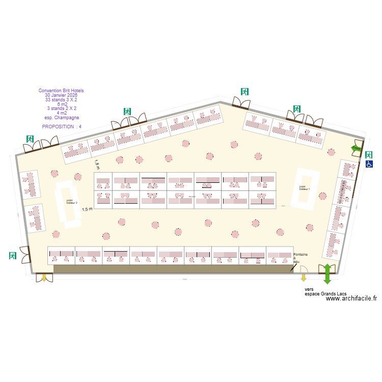 Convention Brit Hotels 30 Janvier 2026  espace champagne prop 4. Plan de 1 pièce et 584 m2
