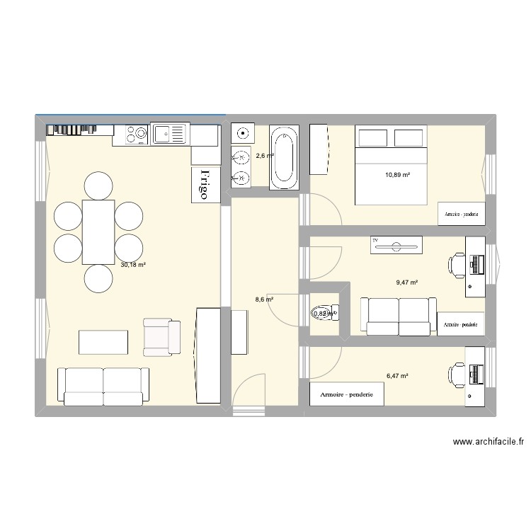 Plan v0.3. Plan de 0 pièce et 0 m2