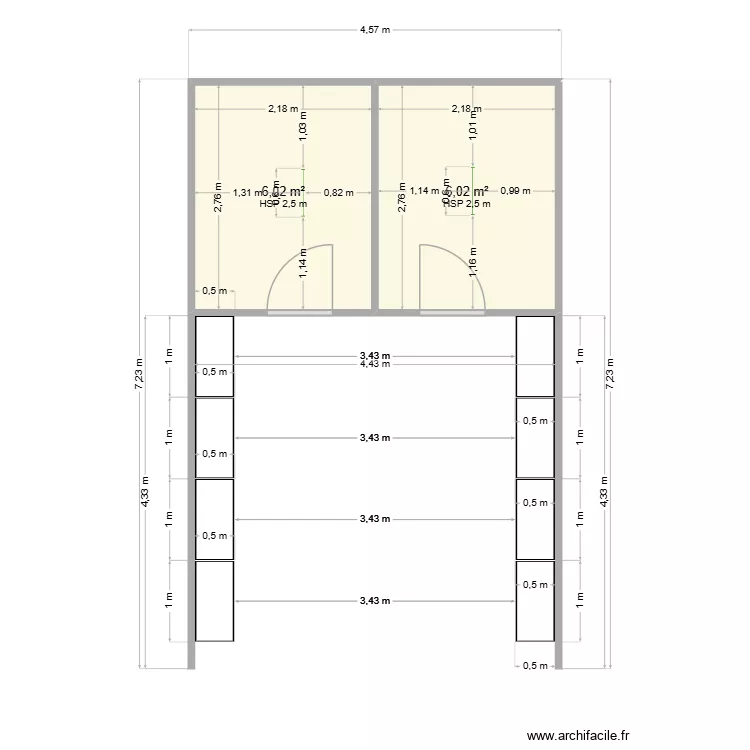 atelier 3. Plan de 2 et 12 m² atelier 3. Plan de 2 et 12 m²